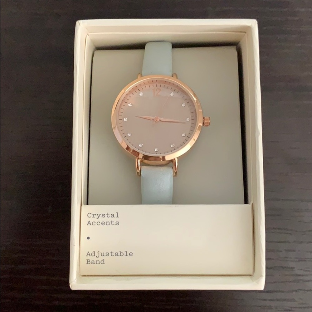 Watch Rose Gold and baby blue strap